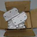 Design House Door Hinges for Interior Doors 6-Pack 4-inch x 4-inch  Rounded 1/4-inch Radius Steel Door Hinge  Painted White  Fits Standard Doors  Design House 188056