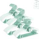 HGYZE Baby Nursery Closet Hangers, Ultra-Thin Non-Slip and Extendable Laundry Infant Pant Hanger for Newborn Clothes -20pcs Green Gifts- Adjustable Children Coat Hanger for Girl Boy Toddler Kids Child
