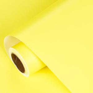 LeZakaa Lemon Wrapping Paper Roll - Fluorescent Neon Yellow Solid Color Paper for Birthday, Valentine's, Mother's Day, Holiday - 17 inches x 32.8 Feet (47.23 sq.ft.)