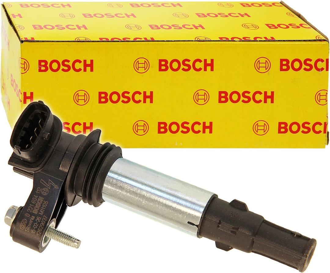 BOSCH 0221604112 Original Equipment Ignition Coil - Compatible with Select Buick Enclave, LaCrosse; Cadillac CTS, SRX, STS; Chevrolet Traverse; GMC Acadia; Saab 9-3; Saturn Outlook + More - Single
