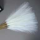 Fluffy Pampas Artificial Flowers Grass 5/10/20PCS Fake Flower Bouquet Boho Decor for Table Party Home Wedding Decoration (Milky White)