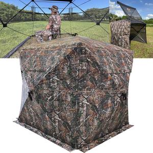 360 Degree See Through Hunting Blind 2/3/4 Person Ground Camouflage Pop Up Hunting Blind for Turkey Deer Hunting