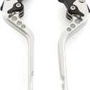 CNC Clutch Brake Levers Fit for RE Classic 350 350cc Meteor 2021-2025, Super Meteor 650 2023, Hunter 350 HNTR 2022-2024 Silver Long