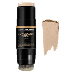 Gentlehomme Men's Concealer Stick with Brush for Dark Circles Eraser, 4 Shades, Light