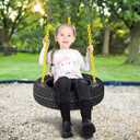 BeneLabel Tire Swing Chains Kit 360 Rotation Heavy Duty Swing Hanger with Coated Chains and Hooks Tire Swings Hardware Chain 700 LB Capacity