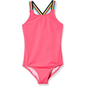 Kanu Surf Girls' Maggie UPF 50 Beach Sport Athletic One Piece Swimsuit (4T, Maggie Hot Pink)