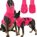 Meifsou Dog Anxiety Vest with Hood, Skin-Friendly Thunder Jacket for Dogs, All-in-One Dog Calming Shirt with Hood for Thunder, Fireworks, Separation - Keep Pet Calm Without Medicine, Rose, 2XL (XX-Large)