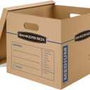 Bankers Box Medium Classic Moving Box, 20-Pack, Reinforced Handles, Tape-Free Assembly, 19 x 14.5 x 15.5 Inches (8817202)