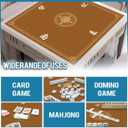 Mahjong Mat, Non-Slip Noise Reducing Game Mat, 31.5 Inch Mahjong Table Mat,Mahjong Mat with Cloth Bag and Carton Storage,Suitable for Mahjong, Dominoes, Solitaire and Other Games. (Orange), 31.5X31.5 Inches