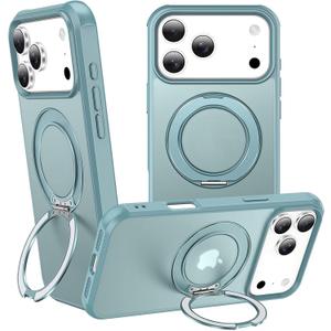 360 Magnetic Swivel Ring for iPhone 17 pro case, Lake Blue