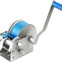 Heavy Duty Boat Winch, 4500 lbs Capacity, All Steel Construction with 2 Inch x 32 Feet Nylon Strap, Manual Hand Crank for Marine Trailer Loading