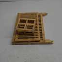 Bamboo Dish Drying Rack, 3 Tier Collapsible Wooden Dish Drainer Rack with Utensil Holder, Plate Rack for Kitchen Counter, Large Folding Drying Holder 51 pcs Grid