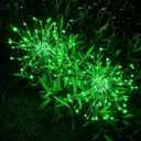 JJGoo Solar Firework Lights, 2 Pack 150 LEDs 2 Lighting Modes Solar Lights Outdoor Waterproof for Garden Patio Walkway Pathway Party Wedding Christmas Decorative - Green