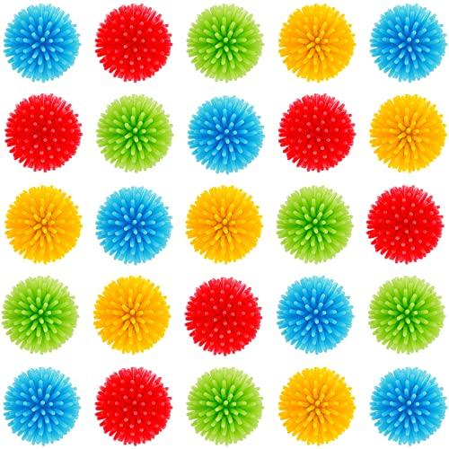 Civaner 40 Pieces Mini Spiky Porcupine Balls Multicolor Small Stress Relief Calming Toy Bright Hedge Balls Soft Colorful Fidget Sensory Toy for Home Office Birthday Party Favors Supplies