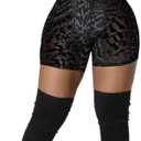 Uni Clau Women Sexy Mesh Patchwork Short Jumpsuit See Through V Neck Outfits Long Sleeve Velvet Club Bodycon Rompers (Black)