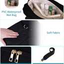 Wandering Nature Personal Item Travel Bag, Small Duffle Bag for Women with Wet Pocket & 14'' Laptop Compartment, Lightweight Carry on Weekender Duffel, Wave pattern (Black)