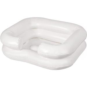 DMI Portable Inflatable Shampoo Bowl for Bedside and in Bed Hair Washing, Hair Cuts and Hair Coloring for The Elderly, Disabled, Bedridden and Handicapped, White