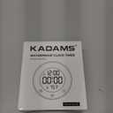 KADAMS Shower Timer Clock Waterproof Bathroom Timer  Digital Wall Clock with Countup & Countdown, Magnetic Kitchen Clock with Temperature, Suction Cup for Kids Shower Spa Cook Bath (White)