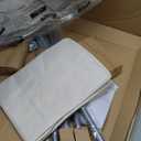 SONGMICS 50.2-Gallon (190 L) Laundry Basket with Wheels, Rolling Round Heavy-Duty Laundry Hamper Cart with Steel Frame and Removable Bag, 2 Locking Wheels, Cream White and Metallic Silver URLS01MZ