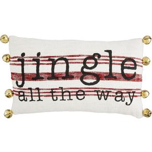 Mud Pie Christmas Bell Pillow, Jingle