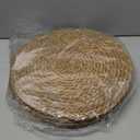Set of 6 Round Woven Placemats - 12 Inch Natural Boho Rattan Wicker Table Mats for Home Dining Table