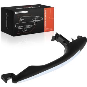 A-Premium Front Right Passenger Exterior Door Handle Compatible with Kia Optima 2012-2015, Primed Black with Chrome Trim, Replace# 82651-4C010, 82662-2T000EB