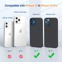 Miracase Compatible with iPhone 12 Case and iPhone 12 Pro Case, Liquid Silicone Gel Rubber Full Body Protection Shockproof Drop Protection Phone Case for iPhone 12/12 Pro 6.1 inch, Black