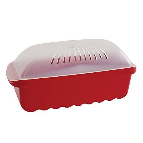 Nordic Ware Microwave Pasta Cooker, 6.4 Cup, Red