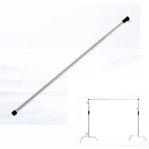 Pro 10 ft Aluminum Alloy Telescopic Crossbar, 3 Section Background Support Cross Arm for C Stand (Silver)