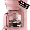 MÜELLERHOME 12-Cup Pink Coffee Maker - Borosilicate Carafe, Auto-Off, Pink Accessories, Reusable Filter, Anti-Drip, Kitchen Appliances, Keep-Warm Function, Kitchen Décor