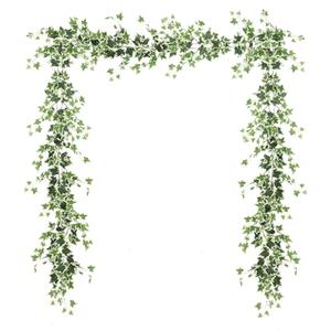 ucky 2pcs Artificial Ivy Artificial Vines Artificial Plants 71 Inch Fake Hanging Plants Silk for Garden Terrace Beach Party Decoration Wedding Decoration （White）