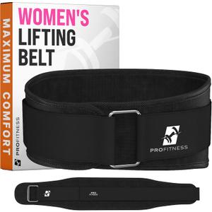 ProFitness Weight Lifting Belt for Women - 4'' Wide Comfortable Workout Belt for Women - Weight Belt for Women Squats & Deadlifts - Back Support Weight Lifting Belt Women & Men
