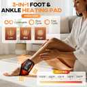 YINGGG 2PCS Foot Massager - 3-in-1 Cordless Foot & Ankle Massager with 5 Heat Levels & 3 Vibration Modes, Portable Ankle Heating Pad for Home Travel -YA01