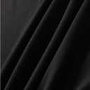 Verdusa Women's Letter Print Long Sleeve T Shirts Crew Neck Drop Shoulder Casual Tee Tops (Black, L)