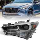 Huray Headlight Assembly for Mazda CX-5 CX5 2022 2023 2024 w/o AFS LED DRL LH Front Projector Headlamp OE Factory Replacement for KPF151030 Left Driver Side
