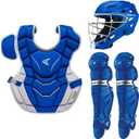 Easton | GAMETIME 2.0 Baseball Catcher's Equipment | Box Set | NOCSAE Approved | Youth/Intermediate/Adult | Multiple Colors (Intermediate | Ages 13-15, Royal / Grey)