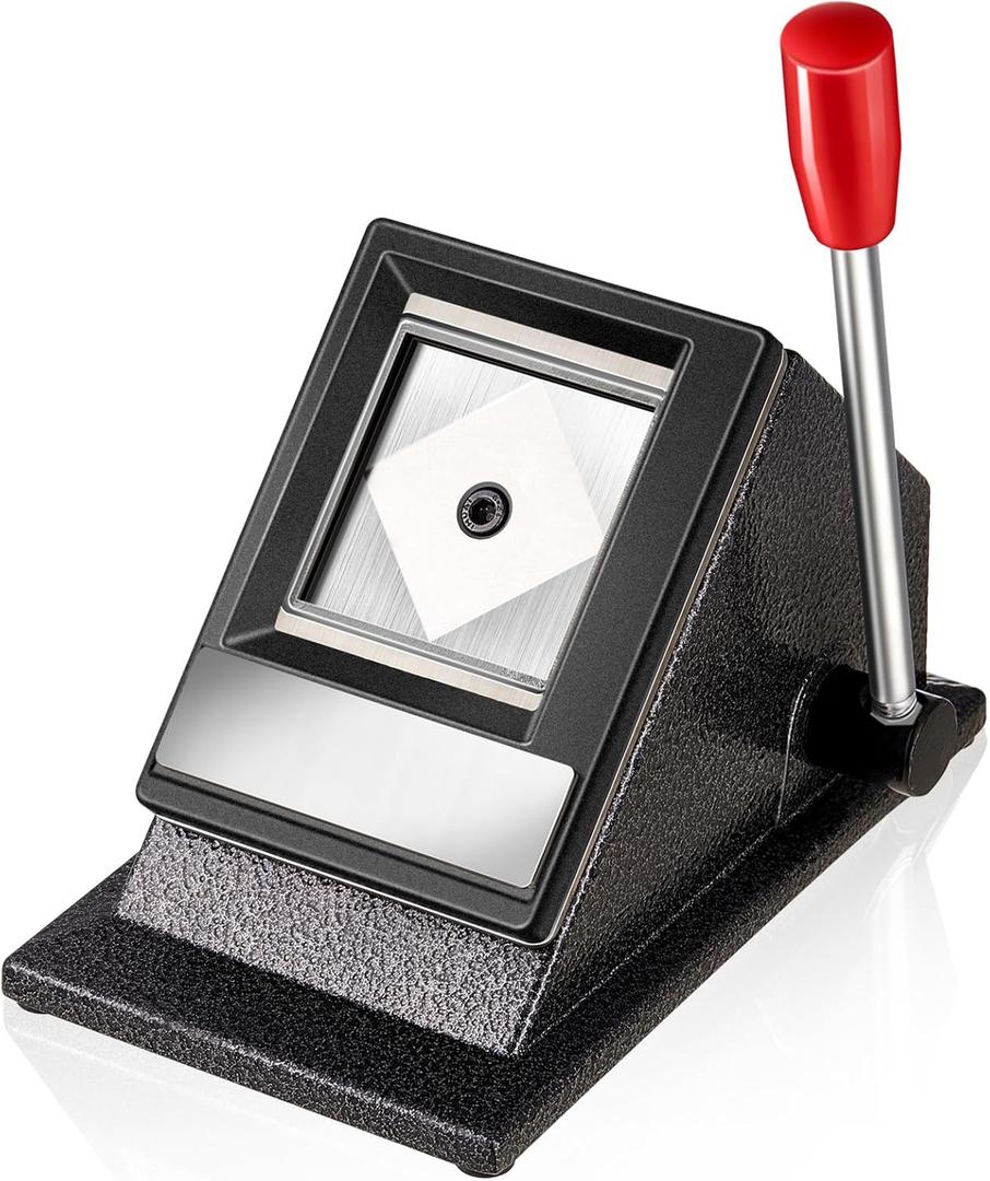Gisafai Table Top Passport ID Photo Die Cutter 2 x 2 Inches Passport Photo Picture Manual Cutter Punch for U. S. Office Home School Supplies