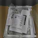 Yoobure End Table with Charging Station, LED Narrow Side Table Bedside Table, Small Night Stand End Tables Living Room, Skinny Nightstand with 3 Fabric Drawers, Side Tables Bedroom for Small Spaces (White)