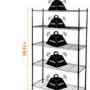 Elevon 5-Tier Storage Shelves, Adjustable Metal Wire Shelving Unit with Leveling Feet Heavy Duty Pantry Shelves Organizer Rack for Kitchen Garage Laundry Office Warehouse, 35"L x13.4"W x64.3"H, Black