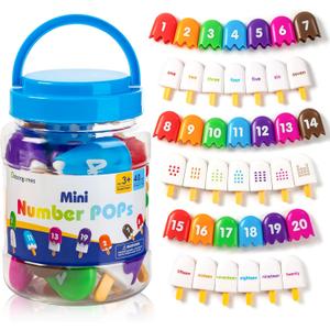 Numbers 1-20 Popsicles  Fun Number Toys for Kids Ages 3-5, Learning Numbers & Words for Toddlers, Preschool Number Recognition Games