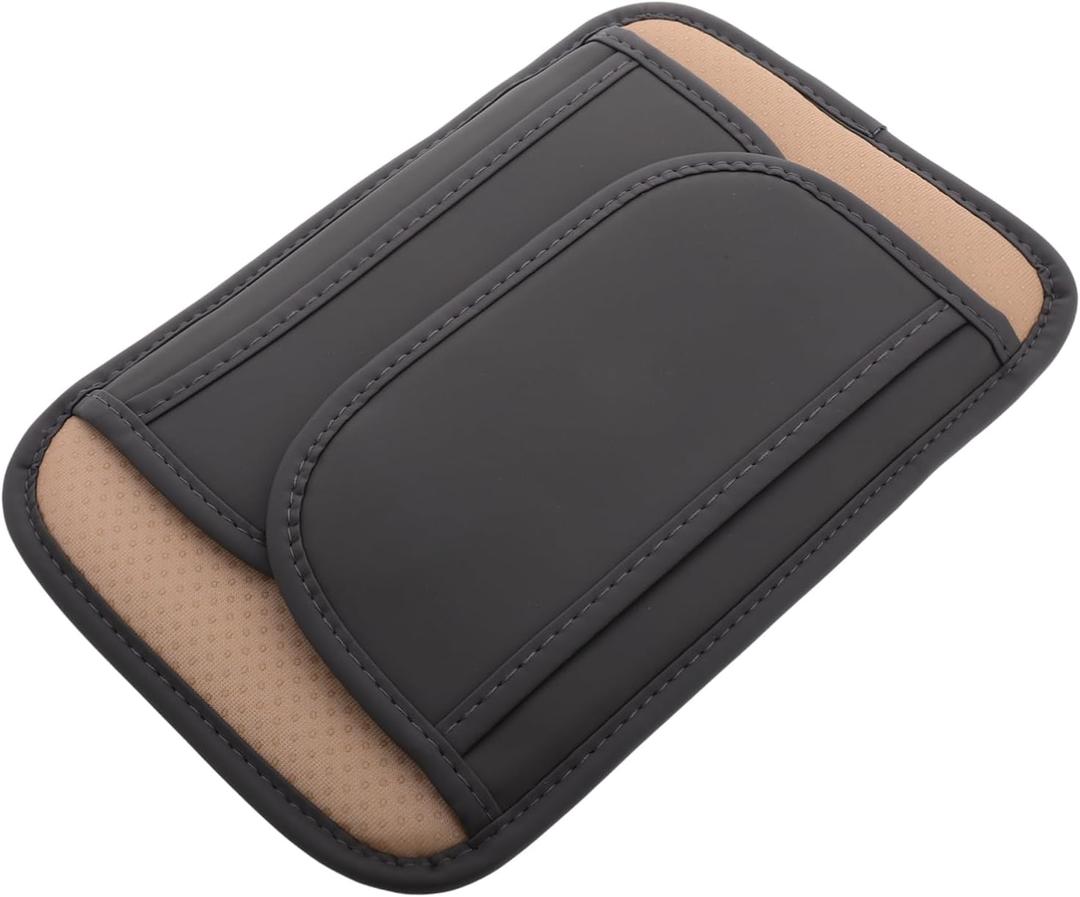 Ciieeo Leather Car Armrest Cover Cushion Center Console Protector for Vehicles Stylish Flat Design Durable Auto Interior Accessory
