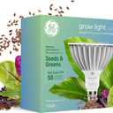 GE Grow LED Light Bulb, PAR38 Flood Light, Indoor LED Grow Lights for Plants, Seeds and Greens, Balanced Light Spectrum, 25,000 Hours Lifespan, 50 PPF, 1 Pack 