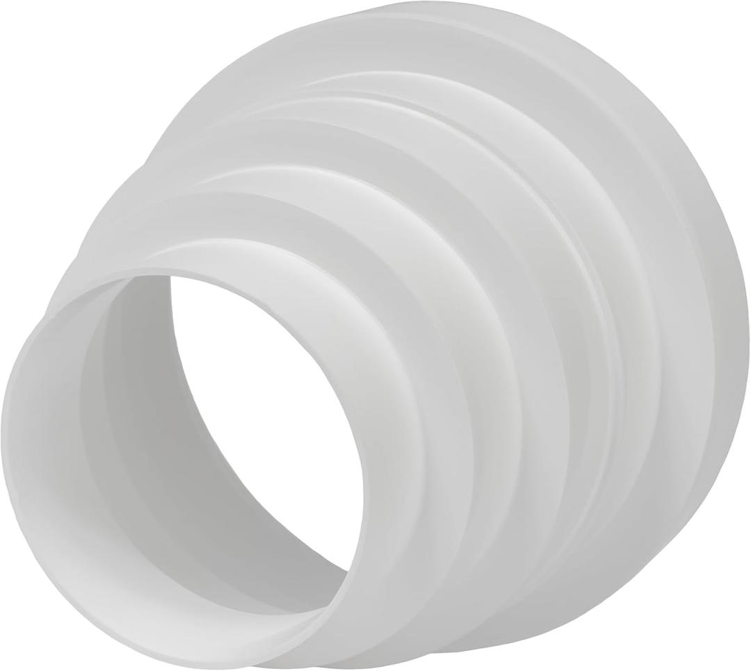 3" up to 6" Inch Duct Inline Reducer-Increaser - Plastic Universal Connector - Vent Pipe Size Adapter - Air Conditioning, Heating, Cooling - 3 4 5 6 In Ventilation Duct Converter (80-150mm)