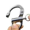 2/4 Pcs Marine 316 Stainless Steel Fixed Eye Snap Shackle, Quick Release Boat Anchor Chain Eye Jaw Swivel Stainless Snap Shackle Hook (2, 52mm)