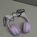 Cat Ear Bluetooth Headphones with Micphone for Kids & Adults, LED Light Up Wireless HI-FI Sound Quality, Over-Ear Headphones with Volume Control for iPhone/iPad/Laptop/PC(55H Play Time)