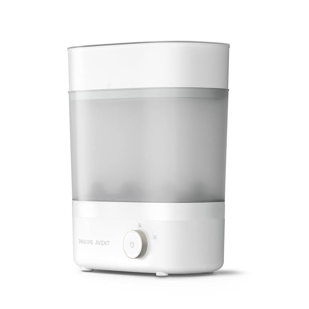 Philips Avent Baby Bottle Sterilizer and Dryer Premium, Removes 99,9% of Bacteria, Chemicals Free, Capacity 6 Bottles/Teats/Accessories, Modular Space Saving Design, Model SCF293