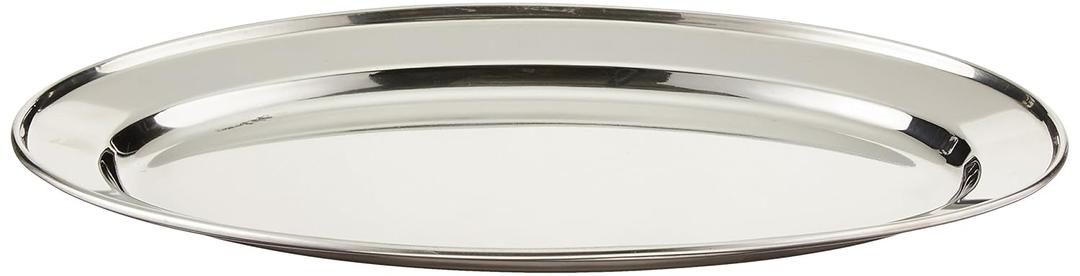 Winco OPL-14 Stainless Steel Oval Platter, 13.63-Inch by 8.75-Inch