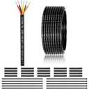 18 Gauge 6 Conductor Electrical Wire 50FT, UL 2464 18 AWG 6 Wire Cable Tinned Copper PVC Stranded 18/6 Core Wire for LED Lighting, Outdoor Low Voltage Extension Cable, Automotive 