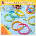 Kigeli 100 Pcs Welcome Back to School Bracelets Silicone Wristbands Gift Bulk First Day of School Favor for Kindergarten Students Prize Party Supplies Decorations (Bright Style)
