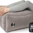 BLABOK Wedge Pillow for Sleeping - Inflatable Leg Elevation Pillow for Swelling,Circulation,Leg & Back Pain Relief,Leg Support Polyvinyl Chloride Pillow for After Aurgery,Hip,Foot,Ankle Recovery (Medium, Grey)